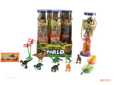 SOLID BODY ANIMAL SET.1PCS/PVC CONE,6PVC CONE/DISPLAY BOX