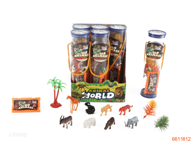 SOLID BODY ANIMAL SET.1PCS/PVC CONE,6PVC CONE/DISPLAY BOX