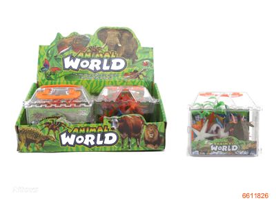 SOLID BODY ANIMAL SET.1PCS/PLASTIC CASE,6PLASTIC CASE/DISPLAY BOX