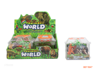 SOLID BODY ANIMAL SET,1PCS/PLASTIC BOX,6PLASTIC BOX/DISPLAY BOX