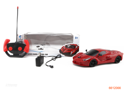 1:16 4CHANNELS R/C CAR W/3.6V BATTERIES IN CAR/CHARGER W/O 2AA BATTERIES IN CONTROLLER.2COLOUR