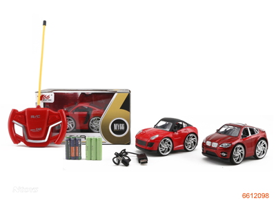 1:28 4CHANNELS R/C DIE-CAST CAR W/LIGHT/3AAA BATTERIES IN CAR/USB W/O 3AAA BATTERIES IN CONTROLLER.6ASTD.2COLOUR IN EACH ONE