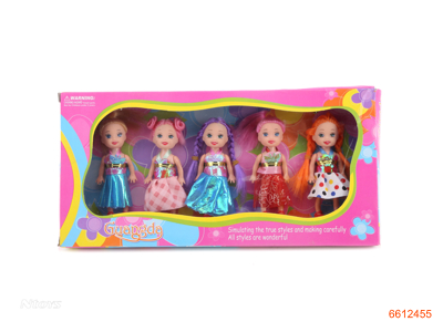 3''FASHION DOLL.5PCS