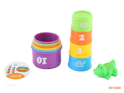 FOLDING CUP+VINYL TOYS 10PCS