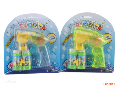 BUBBLE GUN W/LIGHT 2COLOUR