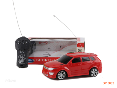 1:26 2CHANNELS R/C CAR W/O 3AA BATTERIES IN CAR,2AA BATTERIES IN CONTROLLER.2COLOUR