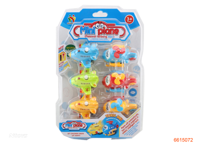 WIND UP PLANE.6PCS.4COLOUR.2ASTD