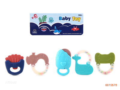 BABY RATTLE 5PCS 2COLOURS