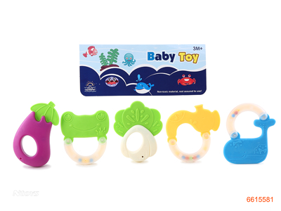 BABY RATTLE 5PCS 2COLOURS