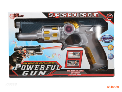 B/O GUN W/LIGHT/SOUND/INFRARED W/O 2AA BATTERIES