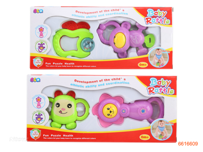 BABY RATTLE.2PCS.2ASTD