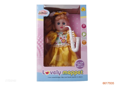 12''B/O DOLL W/IC/MUSIC W/O 3AA BATTERIES.2COLOUR