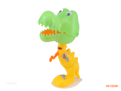 B/O CARTOON DINOSAUR W/LIGHT/MUSIC/3*AG10 BATTERIES.3COLOUR