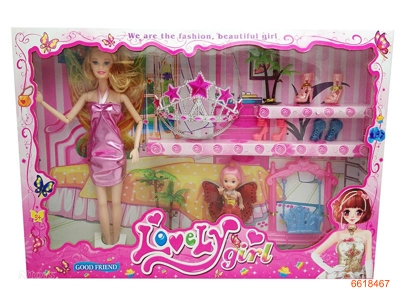 11''SOLID BODY FASHION DOLL SET