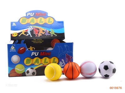 2.7''PU BALLS.24PCS/DISPLAY BOX