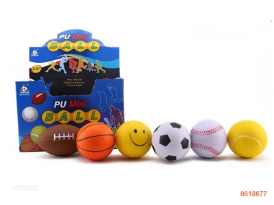 3.5''PU BALLS 6PCS/OPP BAG,2BAG/DISPLAY BOX