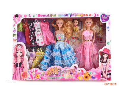 11''SOLID BODY FASHION DOLL SET