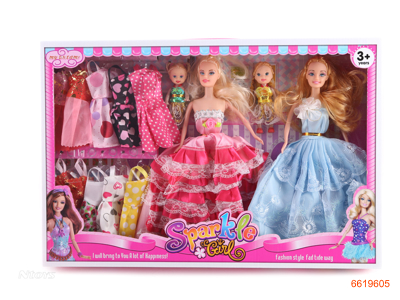 11''SOLID BODY FASHION DOLL SET