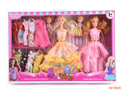 11''SOLID BODY FASHION DOLL SET