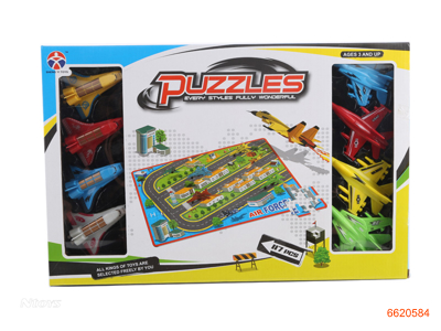 FREE WHEEL PLANE AND PUZZLE