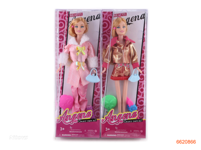 11.5''SOLID BODY FASHION DOLL.2ASTD