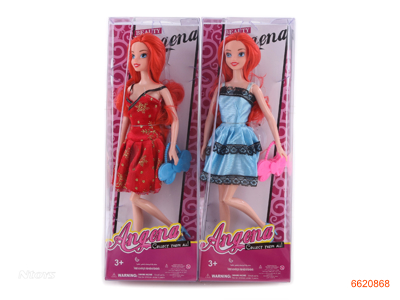 11.5''SOLID BODY FASHION DOLL.2ASTD