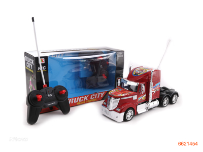 4CHANNELS R/C TRUCK W/O 4AA BATTERIES IN CAR,2AA BATTERIES IN CONTROLLER.2COLOUR