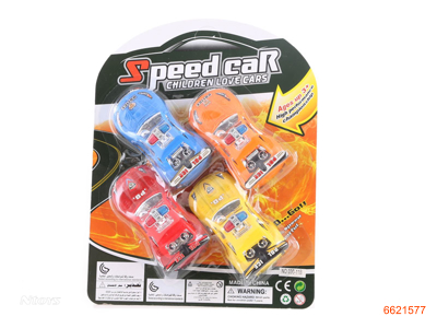 P/B POLICE CAR.4PCS.2ASTD.4COLOUR