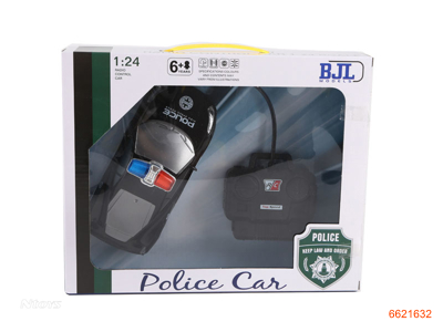 1:24 4CHANNELS R/C POLICE CAR W/LIGHT/3*1.2V BATTERIES IN CAR/CHARGER W/O 2AA BATTERIES IN CONTROLLER