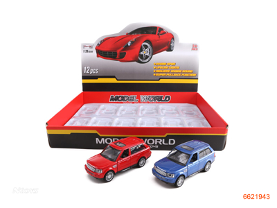 1:28 PULL BACK DIE-CAST CAR W/LIGHT/MUSIC.12PCS/BOX