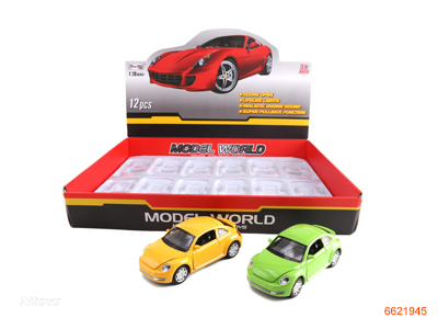 1:28 PULL BACK DIE-CAST CAR W/LIGHT/MUSIC.12PCS/BOX