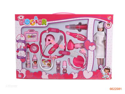 DOCTOR SET W/LIGHT/MUSIC/BATTERIES/DOLL