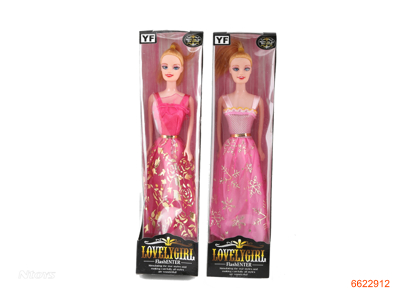 11''SOLID BODY FASHION DOLL SET.2ASTD