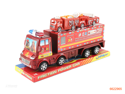 F/P FIRE CAR W/2PCS FREE WHEEL FIRE CAR