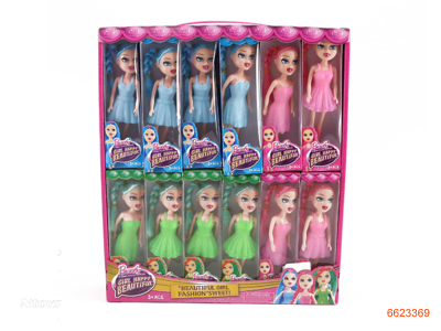 7''SOLID BODY FASHION DOLL.24PCS/DISPLAY BOX