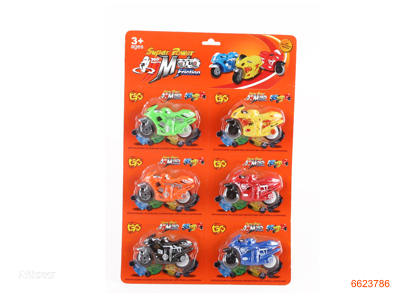 F/P MOTORCYCLE.6PCS.6COLOUR