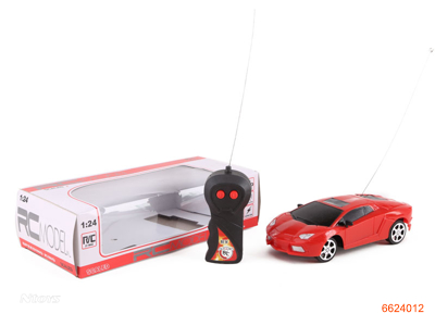 1:24 2CHANNELS R/C CAR W/O 3AA BATTERIES IN CAR,2AA BATTERIES IN CONTROLLER.2COLOUR