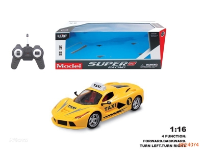 1:16 4CHANNELS R/C TAXI W/O 4AA BATTERIES IN CAR,2AA BATTERIES IN CONTROLLER