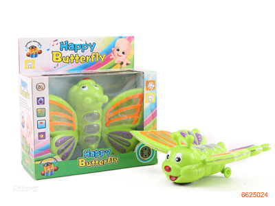 B/O CARTOON BUTTERFLY W/LIGHT/MUSIC W/O 3AA BATTERIES