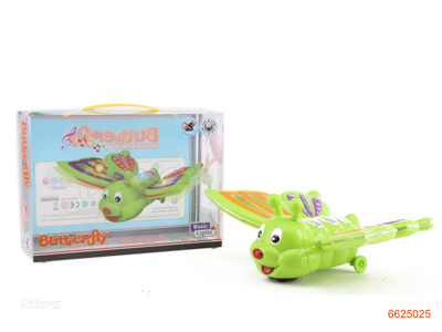 B/O CARTOON BUTTERFLY W/LIGHT/MUSIC W/O 3AA BATTERIES