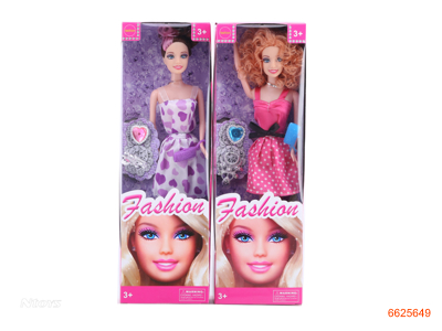 11''SOLID BODY FASHION DOLL SET.4ASTD