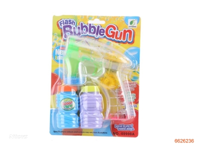 BUBBLE GUN W/LIGHT/MUSIC W/O 3AAA BATTERIES