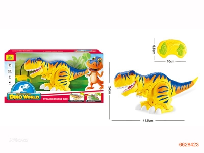 2.4G R/C DINOSAUR W/LIGHT/SOUND/4*AA BATTERIES IN DINOSAUR W/O 3*AA BATTERIES IN CONTROLLER