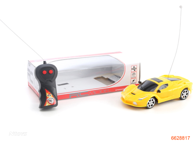 1:24 2CHANNELS R/C CAR W/O 3AA BATTERIES IN CAR,2AA BATTERIES IN CONTROLLER.2COLOUR