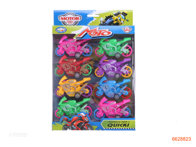 P/B MOTORCYCLE.8PCS.6COLOUR