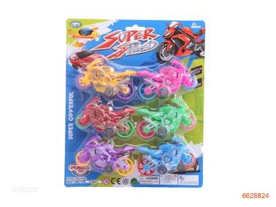 P/B MOTORCYCLE.6PCS.6COLOUR