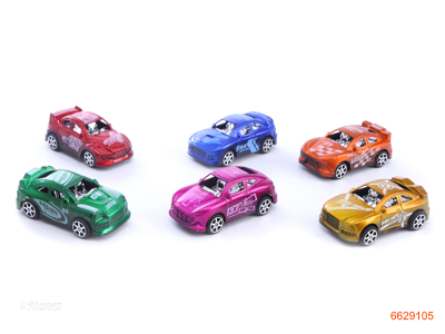 P/B RACE CAR.6PCS.6ASTD.6COLOUR