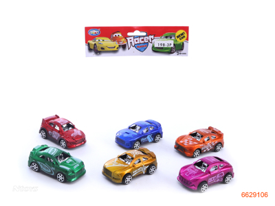 P/B RACE CAR.6PCS.6ASTD.6COLOUR