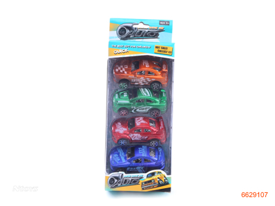 P/B RACE CAR.4PCS.6ASTD.6COLOUR