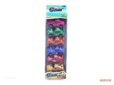 P/B RACE CAR.6PCS.6ASTD.6COLOUR